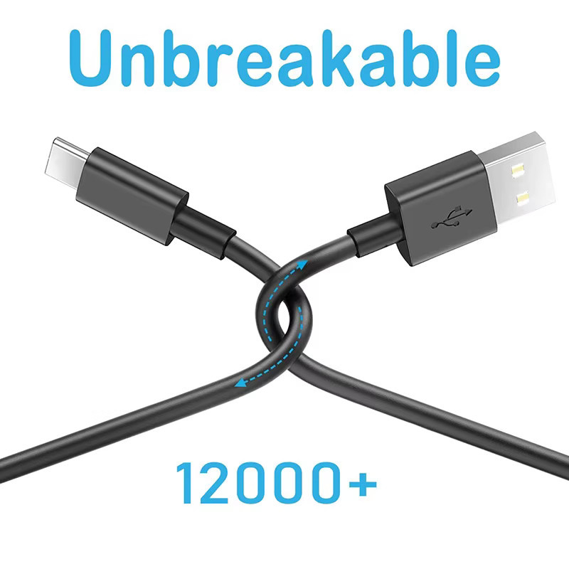 USB-A auf USB-C Schnellladekabel und Datenkabel in Schwarz - Bild 2