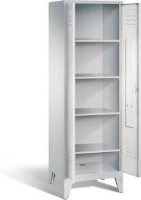 C+P Wäsche-Spind Classic in Lichtgrau mit Schloss, H x B x T: 185 x 61 x 50 cm - Bild 1