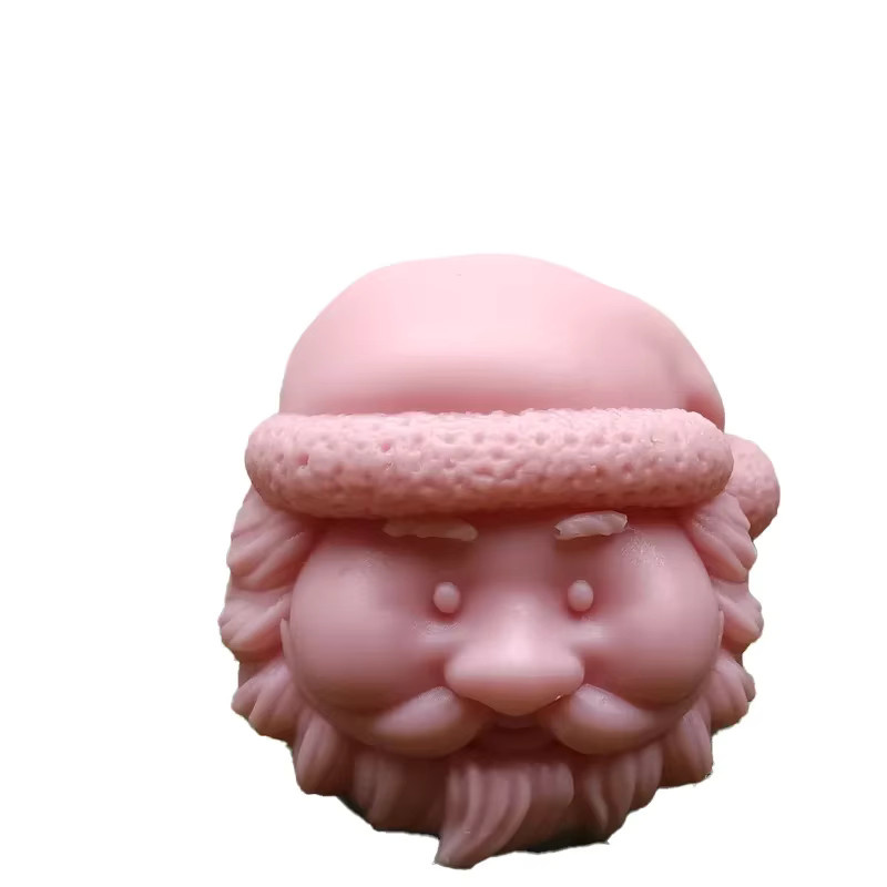 LONTL Silikonform Santa Claus für DIY Kerzen, Gips und Harz zur Weihnachtsdekoration in Pink - Bild 2