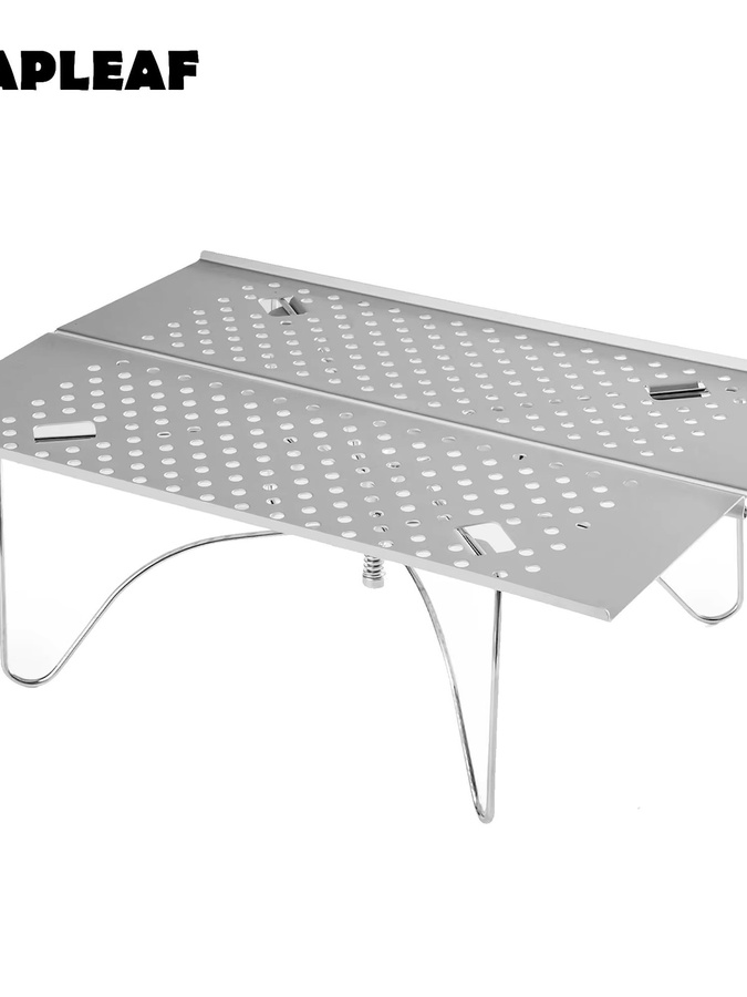 MAPLEAF Camping-Minitisch, faltbarer ultraleichter Picknick- und Angeltisch in Grau und Silber, Traglast 15 kg - Bild 6