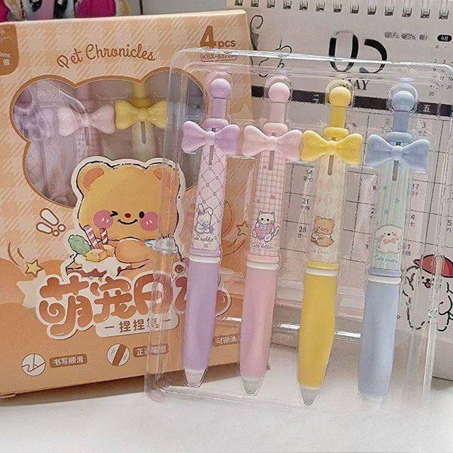 Kawai Lovely Kaba Bear Radierbarer Gel-Stift im niedlichen Haustier-Design, Mehrfarbig - Bild 1