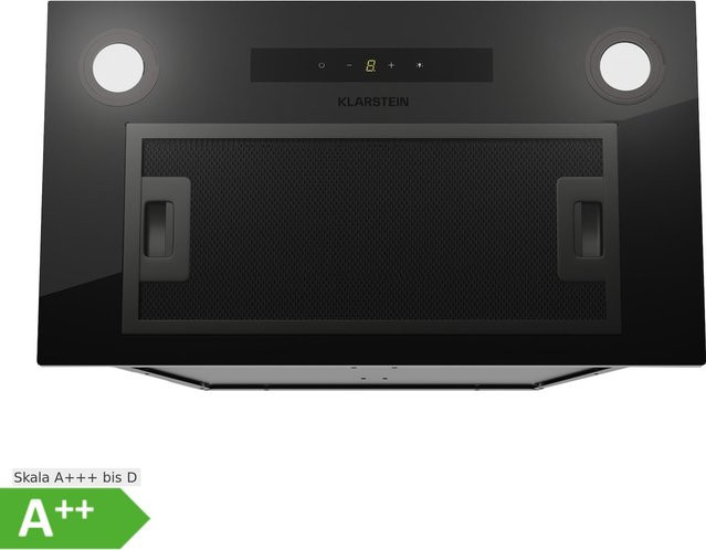 Klarstein Dunstabzugshaube Paolo 52 Einbauhaube Schwarz mit LED Touch und A++ Energieeffizienz, Breite: 52 cm - Bild 1