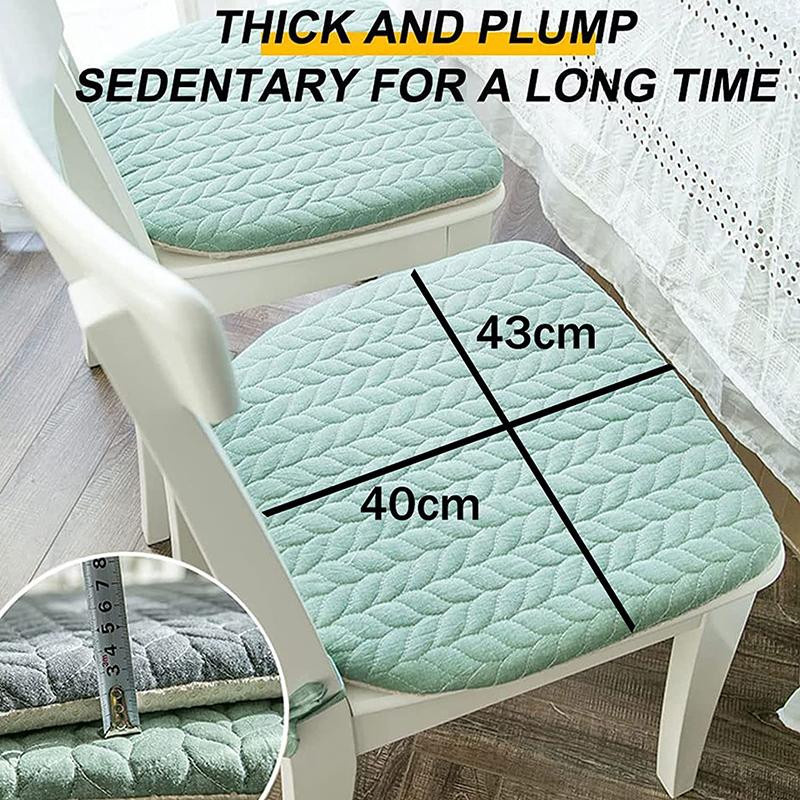 Yiran Furniture Sitzkissen Hufeisen aus Baumwollleinen, rutschfeste Sitzmatte für Bürostuhl und Esszimmerstuhl, B/H/T: 42 x 40 x 4 cm - Bild 1