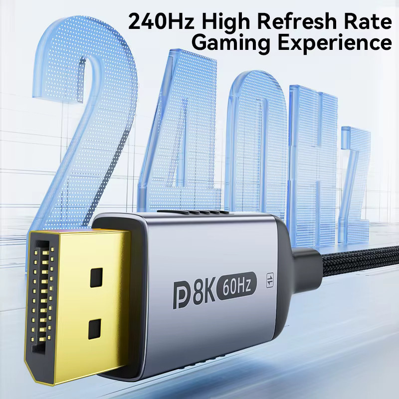 FDBOY USB Typ C auf DisplayPort Kabel DP 1.4 für 8K@60Hz und 4K@120Hz - Bild 2