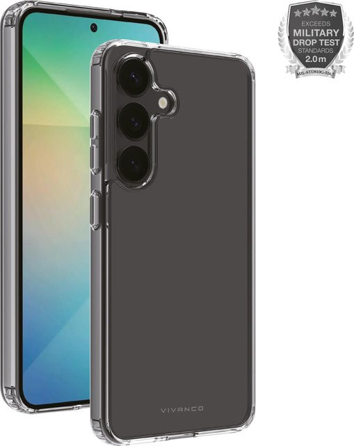 Samsung Galaxy S25 Schutzhülle mit Anti-Shock Cover und 2m Drop-Protection, transparent - Bild 1
