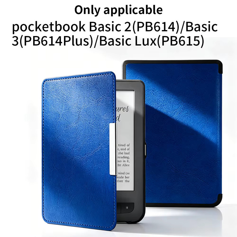 PU-Leder Flip Folio Smart Cover Standhülle für PocketBook Aqua PB640 und Aqua2 PB641 6 Zoll E-Reader in Schwarz - Bild 5