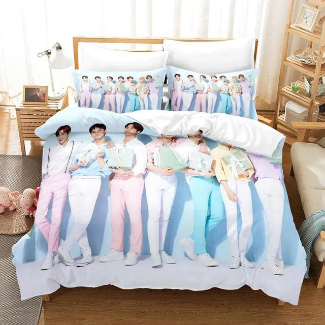GOT7 Kpop Bettwäsche Set mit 3D-Druck, Mehrfarbig, Material: Mikrofaser Polyester, B/H: 210 x 210 cm - Bild 1