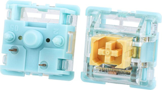 EPOMAKER Sea Salt Silent V2 Silent Linear Switch mit POM Stem und 5 Pins, 35 Stück, Multicolour, kompatibel mit MX-Tastenkappen - Bild 1