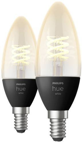 Philips Hue White LED Filament Leuchtmittel E14 Kerze im 2er-Set, Warmweiß - Bild 1