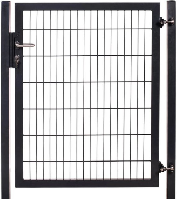 Gartentor Industrietor für Doppelstabzaun in Anthrazit, B: 120 cm, H: 140 cm - Bild 1