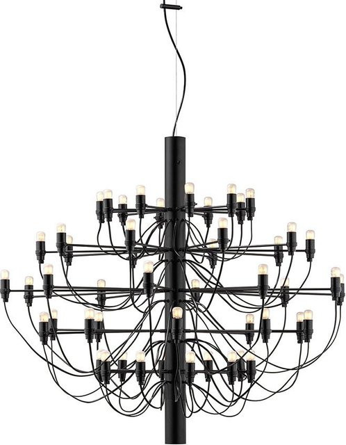 Flos 2097/50 Kronleuchter in Schwarz Matt mit LED-Leuchtmittel im Vintage-Look - Bild 1