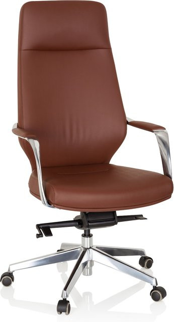 hjh OFFICE Profi Chefsessel VELVET mit Armlehnen und Rollen in Kunstleder-Optik - Bild 1