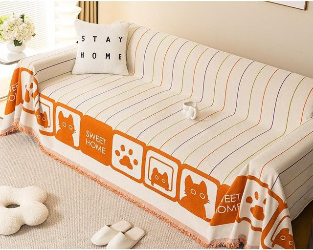Universal Chenille Sofabezug mit Ganzkörperabdeckung, kratzfest und waschbar, B/B: 180 x 180 cm - Bild 1