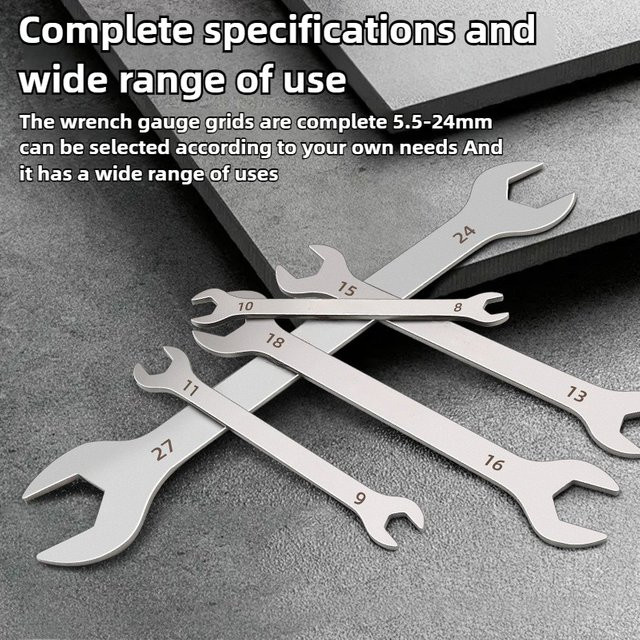 Probon Ultradünner Doppelzweckschlüssel Set in Silber, 3 Stück, Öffnungen: 5,5–11 mm, 12–16 mm und 17–22 mm - Bild 1