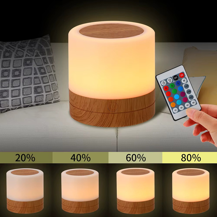 SHENZHITECH RGB LED Nachtlampe mit Fernbedienung und Touch Control, Mehrfarbiges Camping Licht für Schlafzimmer und Zelt - Bild 4