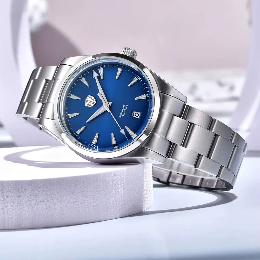 Rollstimi Armbanduhr, Automatik, Edelstahl, Blau, Saphirglas, Herren - Bild 4