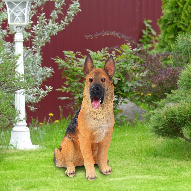 Neoglint Hund Figur aus Kunstharz als mehrfarbige Garten Dekoration für Balkon und Landschaft - Bild 7