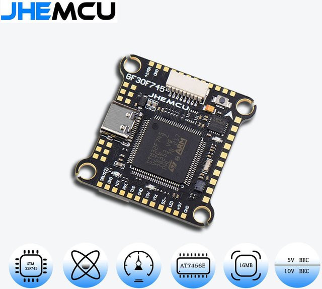 JHEMCU F745 Flight Controller Stack, GF30F745-ICM, 4in1 ESC, Set / Bundle - Bild 1