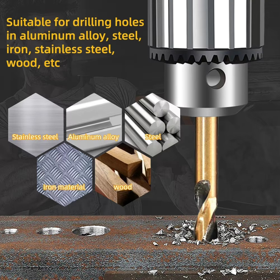 Vibratite 6er Set HSS Doppel-headed Auger Bohrer Bits für Holz, Kunststoff, Metall und Edelstahl, Durchmesser: 3 mm bis 6 mm - Bild 2