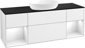 V&B Waschtischunterschrank Finion mit Wandbeleuchtung, Farbe: Weiß lackiert, Breite: 160 cm, Tiefe: 50,1 cm, Höhe: 50,1 cm - Bild 1