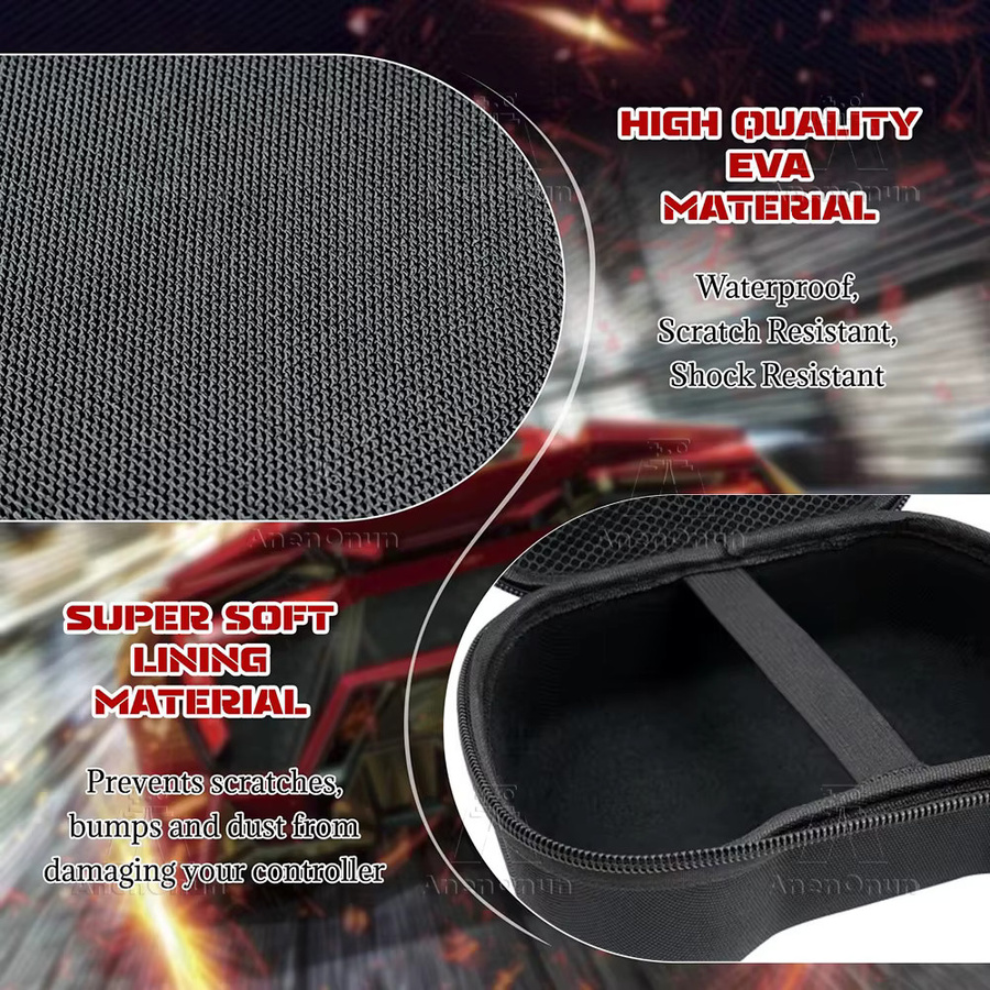 AnenOnun Universelle Controller-Tragetasche in Schwarz, Sturzsichere EVA-Schale für PS5, PS4, Xbox und Switch 2 Pro - Bild 4