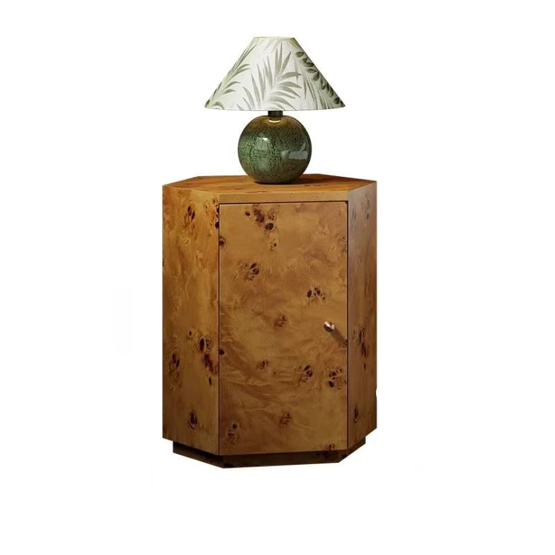 ZHIO Nordic Nachttisch aus Naturholz in Braun im skandinavischen Design - Bild 5
