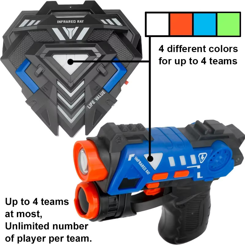DIZ TOYS Kinder-Infrarot-Kampfpistolen-Set, Elektrische Spielzeugpistolen, mit Zielscheibe - Bild 3