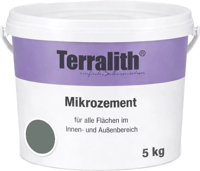 Terralith Mikrozement Fix & Fertig LFN0843 in Grau, Grob, 5 kg für 4,25 qm - Bild 1