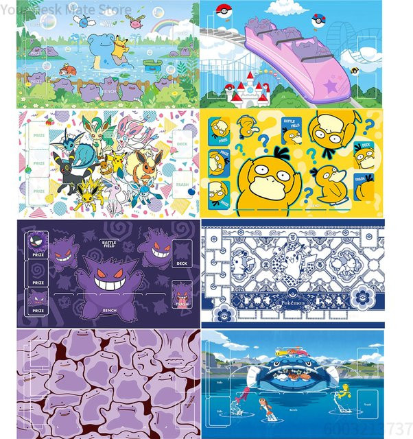 Potdemiel Pokémon Mauspad in Lila im Geister- und Feen-Stil, rutschfeste und schmutzabweisende Gaming-Schreibtischunterlage für Anime-Fans - Bild 1