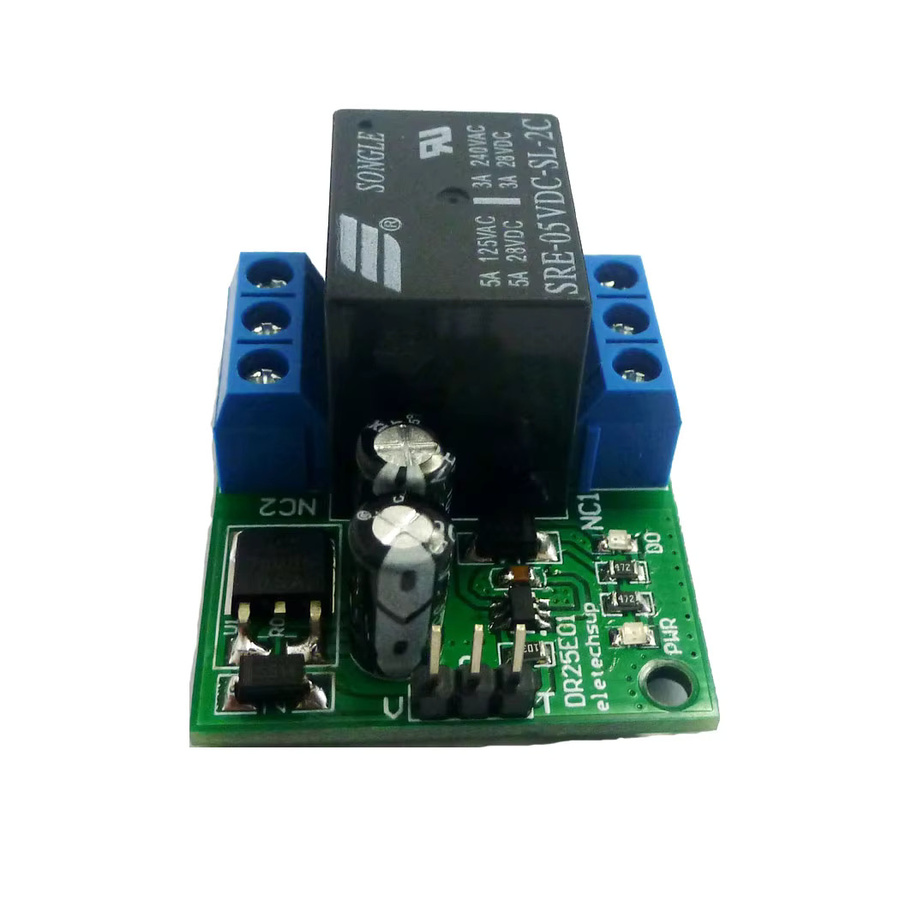 Eletechsup Bistabiles Flip-Flop-Verriegelungsrelais Modul DPDT mit Selbstsicherung für 6V 9V 12V 24V Dr25e01 - Bild 3