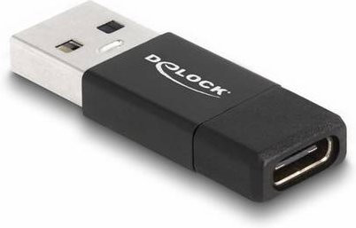 Delock USB 2.0 Adapter von USB-A auf USB-C in Schwarz 60001 - Bild 1