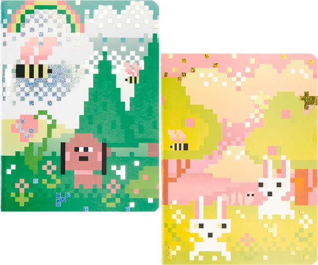 Rico Design Paper Poetry Notizbuch Pixel Landscape in Multicolour, A6, gepunktet - Bild 1