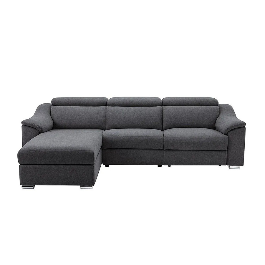 Vente-unique Relaxsofa Pedrera in Anthrazitgrau mit L-Form und elektrischer Sitzfunktion, Breite: 284 cm - Bild 2