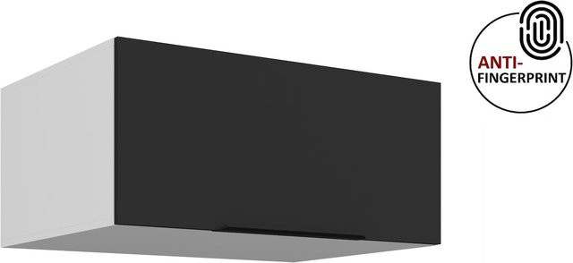 Küchen Aufsatzschrank ARIA Schwarz matt Wandmontage Breite: 80 cm - Bild 1