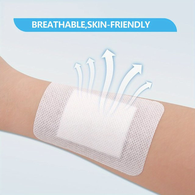 FUBEICHLY Wundpflaster, 50 Stück, Hypoallergen, Vlies, 6x7 cm - Bild 1