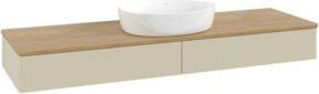 V&B Waschtischunterschrank Antao ohne Frontstruktur in Eiche Honig lackiert B: 160 cm, T: 50 cm - Bild 1