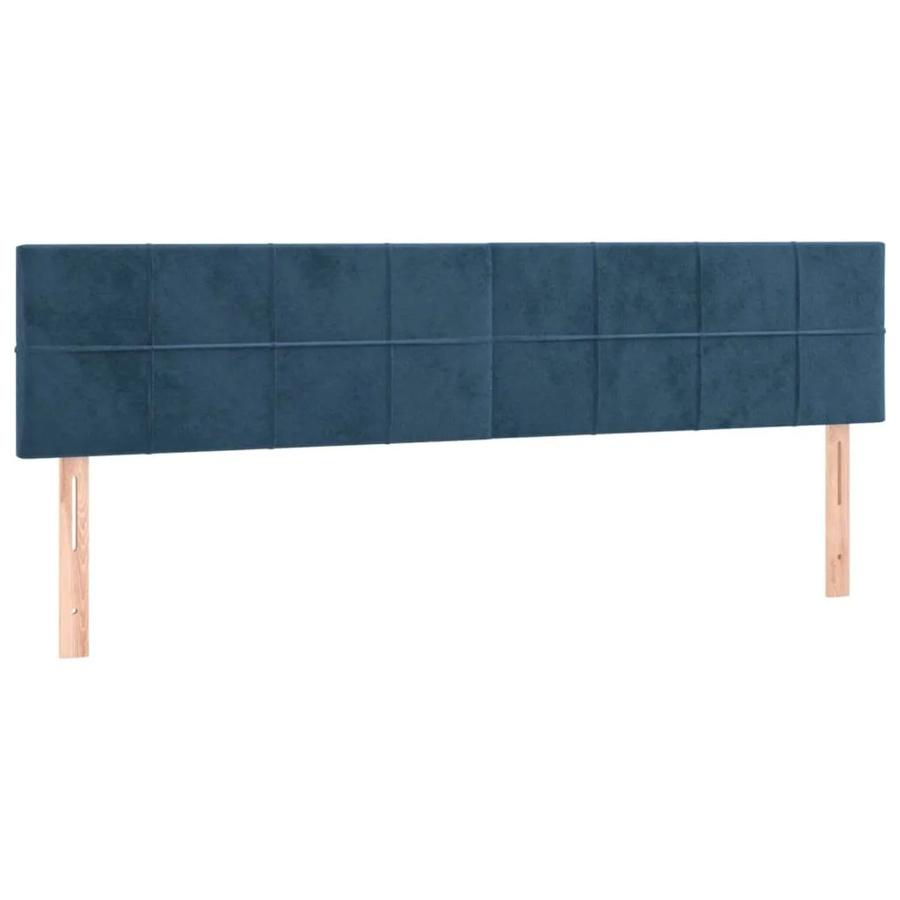 vidaXL LED Kopfteil aus Samt in Dunkelblau mit USB-Ladeport und integrierter Beleuchtung, B/T/H: 160 x 5 x 78-88 cm - Bild 2