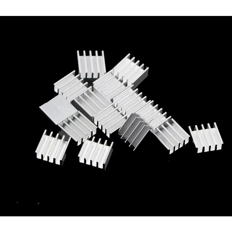 50 Stück FTBTOC Profil-Aluminiumkühler in Silber, B/T/H: 8,8 x 8,8 x 0,5 cm, passiv für elektronische Chips und LED-Kühlung sowie IC-3D-Drucker - Bild 3