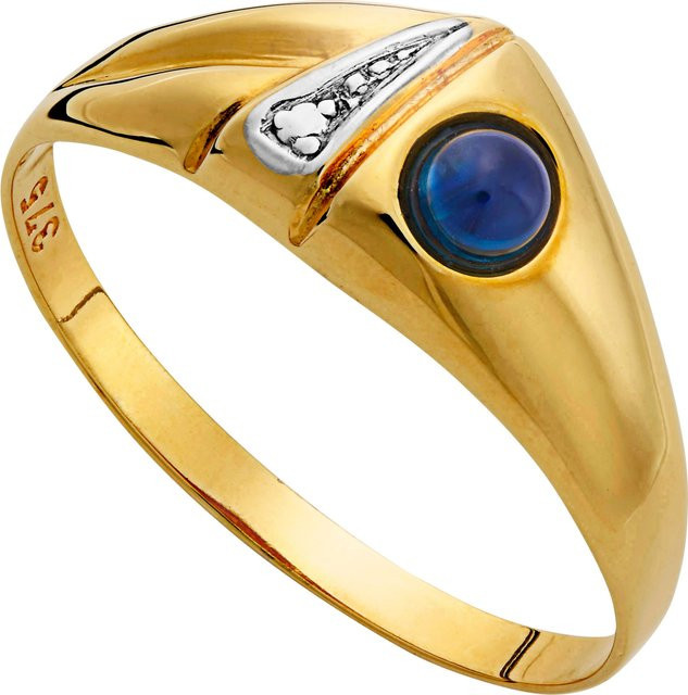 heine Ring 375 Gold, Rubin, Saphir, Smaragd, Zirkonia, Unisex - Bild 1