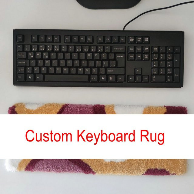 Hoodak Tastaturteppich, getufteter Desktop-Plüschteppich aus weichem Material - Bild 1