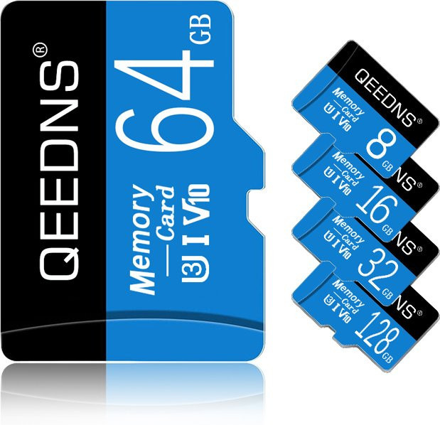 Qeedns Micro SD Speicherkarte Klasse 10 UHS-I Hochgeschwindigkeits-Flashkarte - Bild 1
