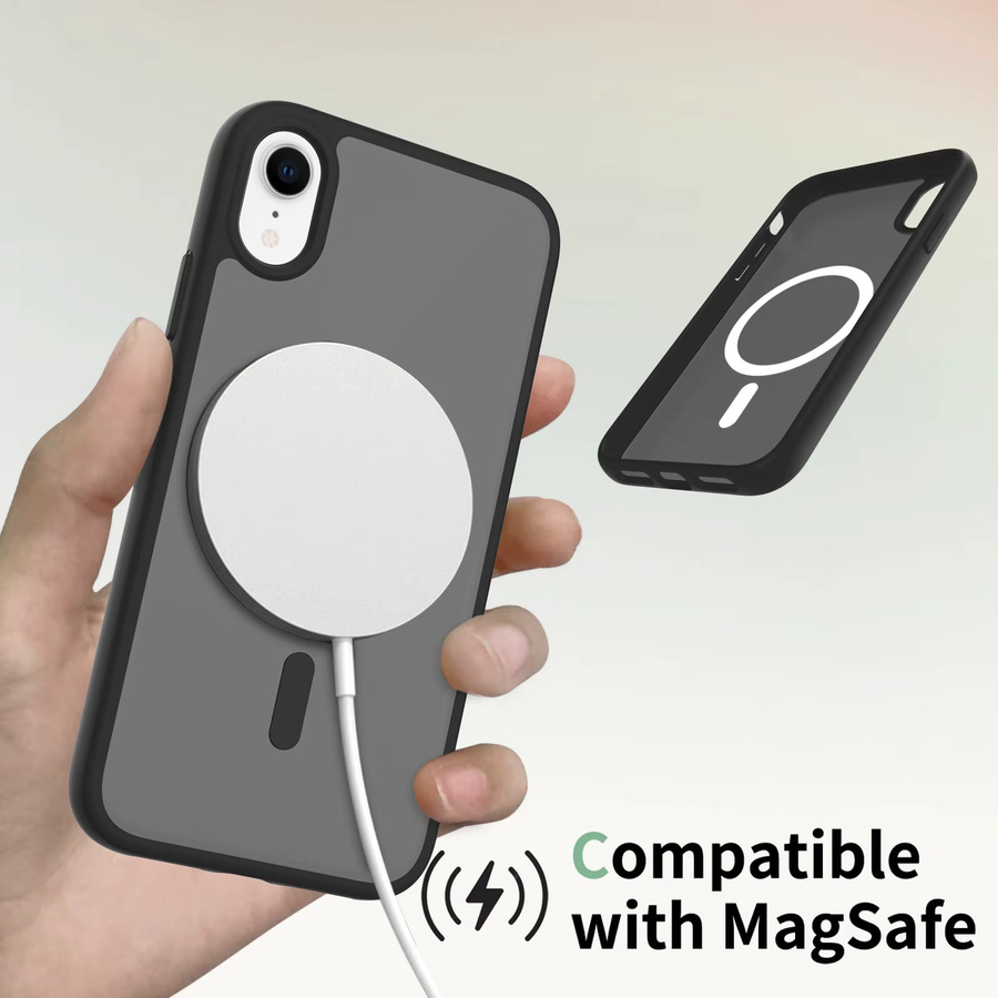 Kumonkey MagSafe kompatible magnetische Schutzhülle für iPhone XR und iPhone 11, matt und transparent, Farbe: Lila - Bild 3