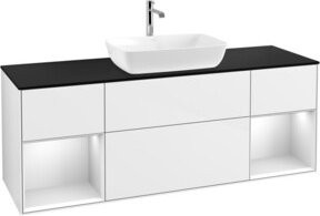 V&B Waschtischunterschrank Finion mit Wandbeleuchtung, Farbe: Weiß lackiert, Breite: 160 cm, Tiefe: 50,1 cm, Höhe: 50,1 cm - Bild 1