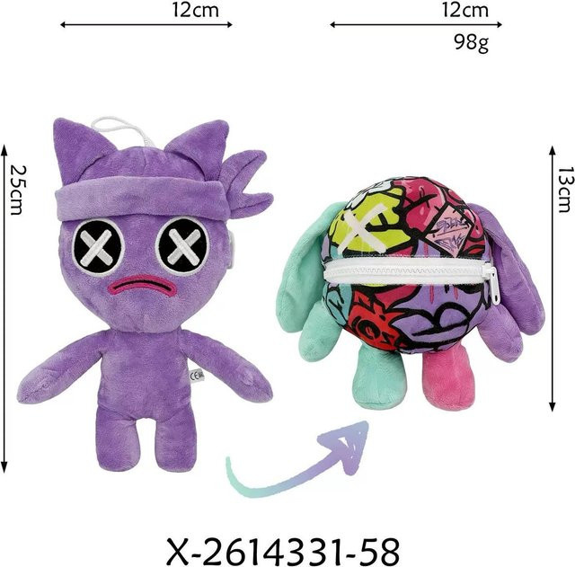 Yiran toy Poppy Playtime Cartoon-Figur, Plüsch Stofftier, ab 14 Jahren - Bild 1