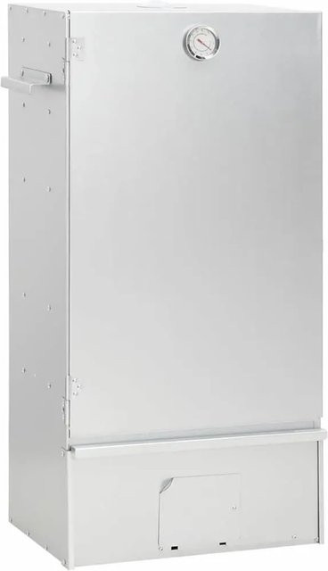 vidaXL Räucherofen aus verzinktem Stahl in Silber inklusive Holzspänen, Thermometer und Zubehör, B/T/H: 44,5 x 29 x 83 cm - Bild 1