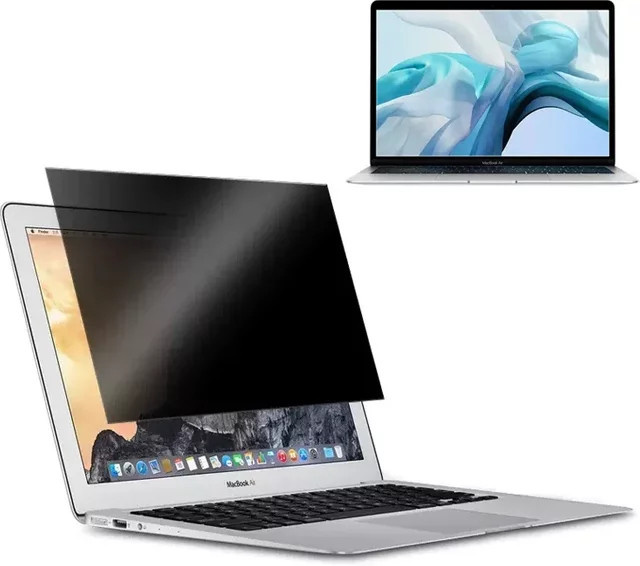 Apple Laptop-Blickschutzfolie für MacBook Air 13 und 15 Zoll sowie MacBook Pro 14 und 16 Zoll, Anti-Spionage-Sichtschutzfilter, blendfrei, Schwarz - Bild 1