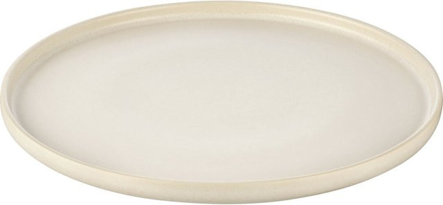 Playground Teller Nara flach, Keramik, Creme, Ø 27 cm, Höhe: 2,5 cm, 6er Pack - Bild 1