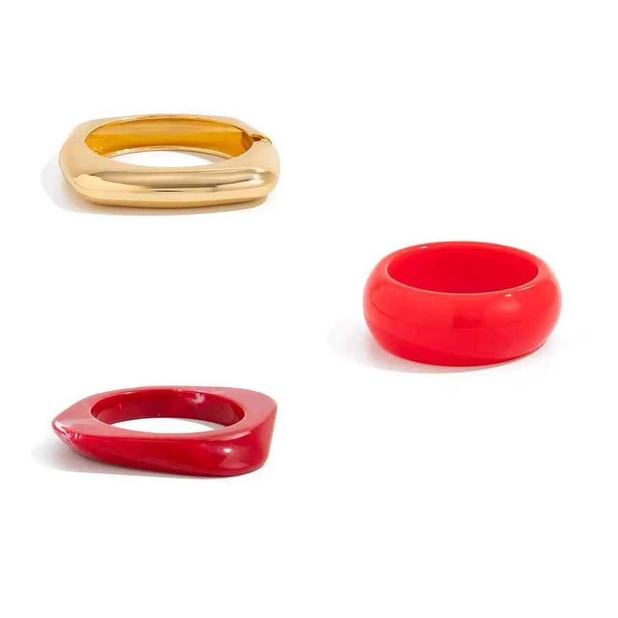 Salircon Armbänder, Rot, Punk, Damen - Bild 4