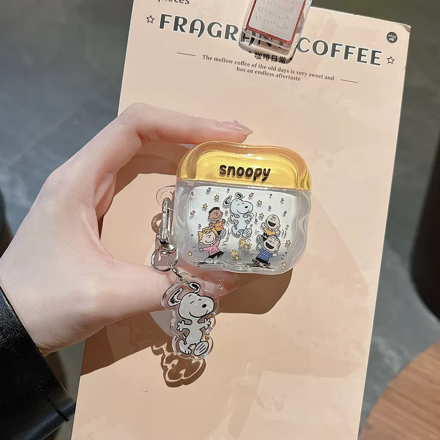 Snoopy und Charlie Brown Kopfhörerhülle für Apple AirPods 1 2 3 4 und Pro 1 2 3 Bluetooth-Headset Schutzhülle im Cartoon-Design - Bild 3