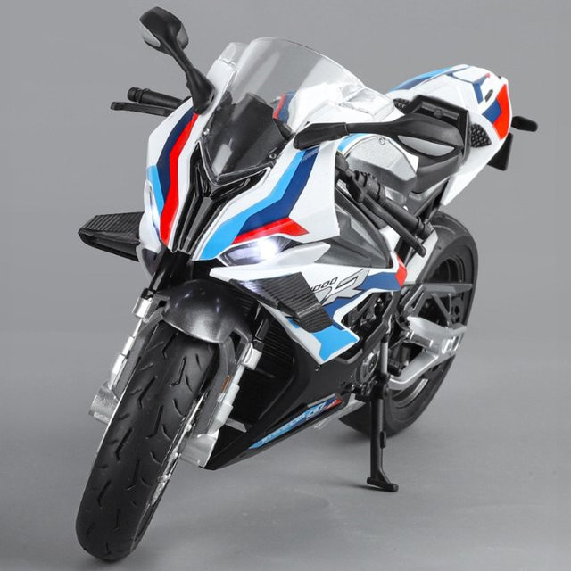 MAKEDA 1:9 RR1000 Miniatur Motorrad, Modell Spielzeug, Metall, Gummi - Bild 1